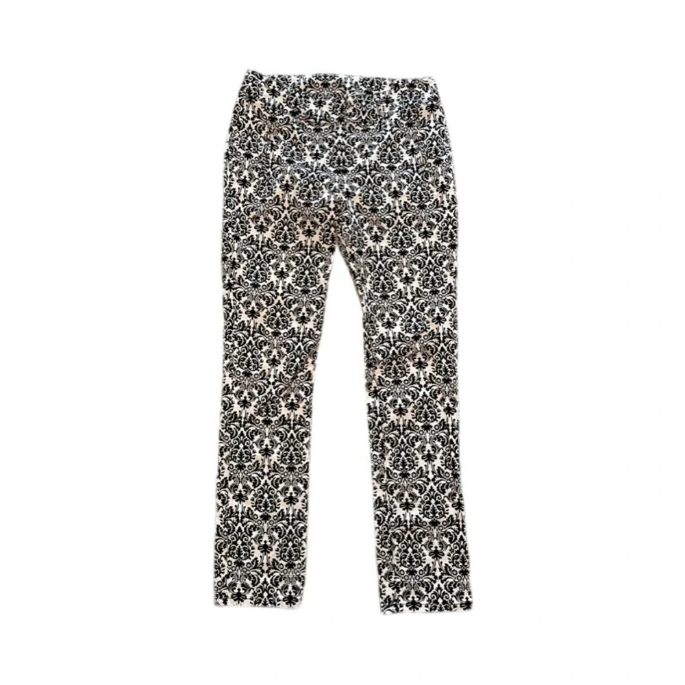 Twiggy London Black White Print Casual Business Dress Pants Women’s Size 10